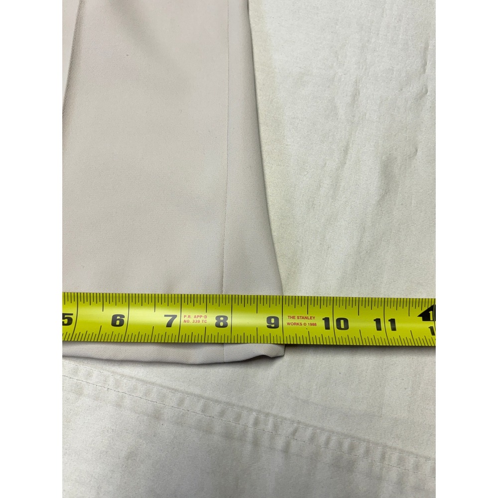 Theory Beige Wide Leg Pintuck Trousers Elastic Waist Side Zip Size 000 W24 L25 - Picture 11 of 11